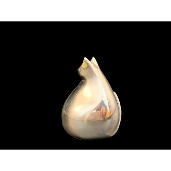 MidCentury Gunnar Cyren Dansk Paperweight Kitty CAT Silver Plate Collectible - Picture 3 of 6